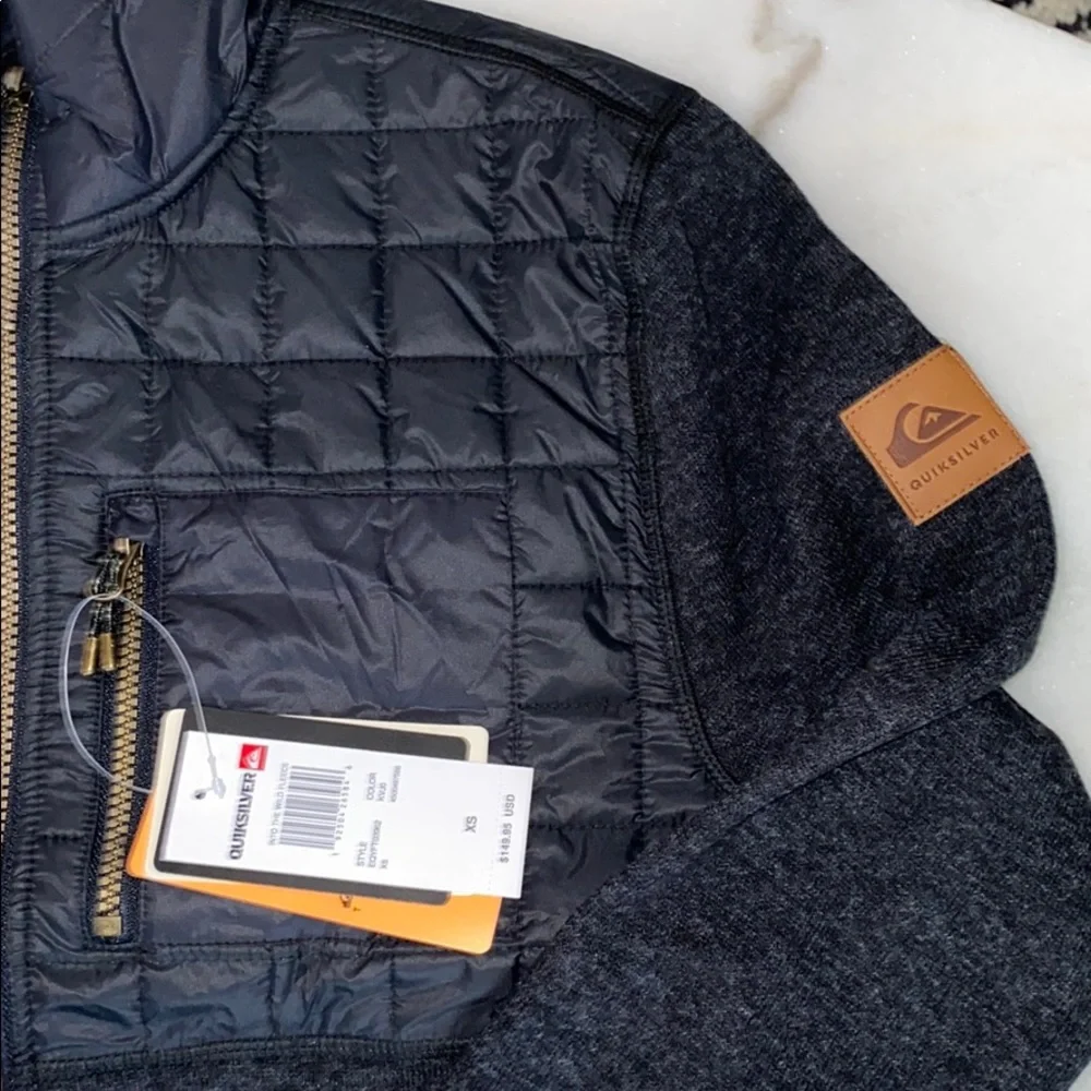 🔥Quiksilver Men's INTO The Wild Fleece Jacket NWT - Picture 8 of 9